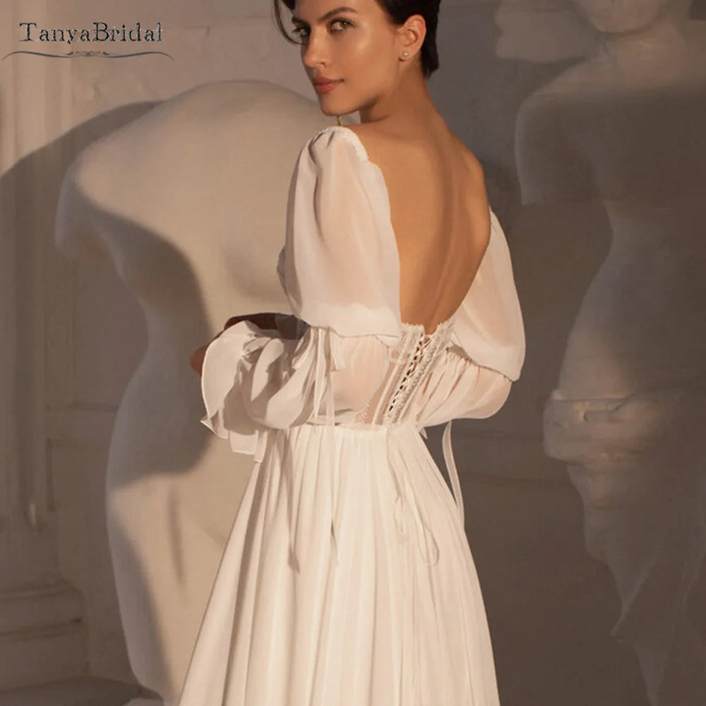 Detachable Chiffon Bridal Sleeves