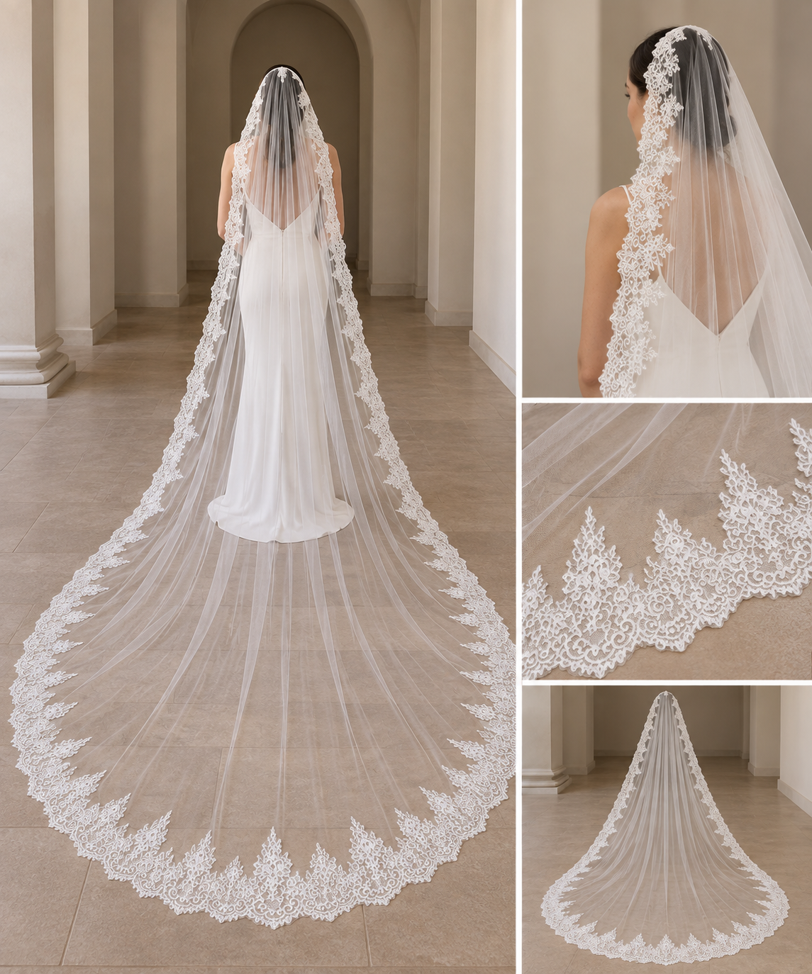 The Isabella Mantilla Lace Veil