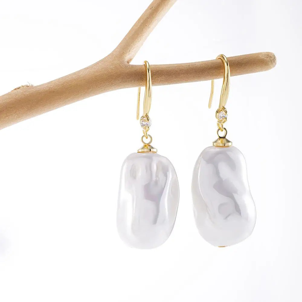 Baroque Pearl Bridal Earrings