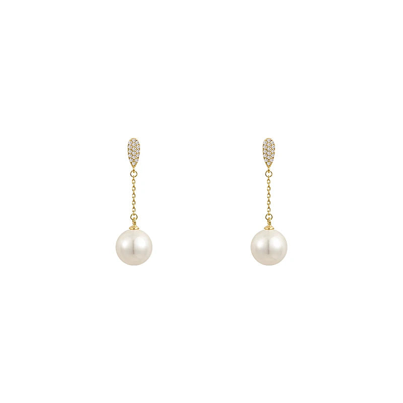 Pearl Tassel Bridal Earrings