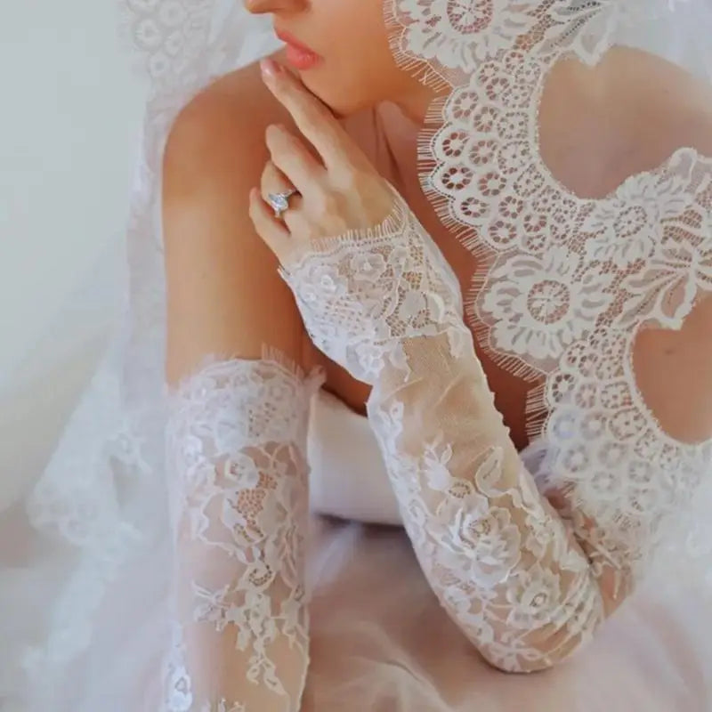 Elegant Lace Bridal Gloves