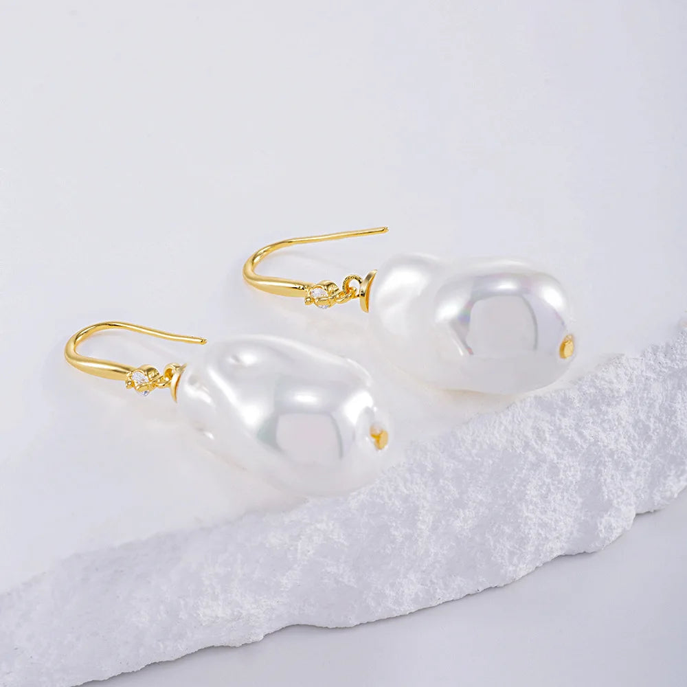 Baroque Pearl Bridal Earrings