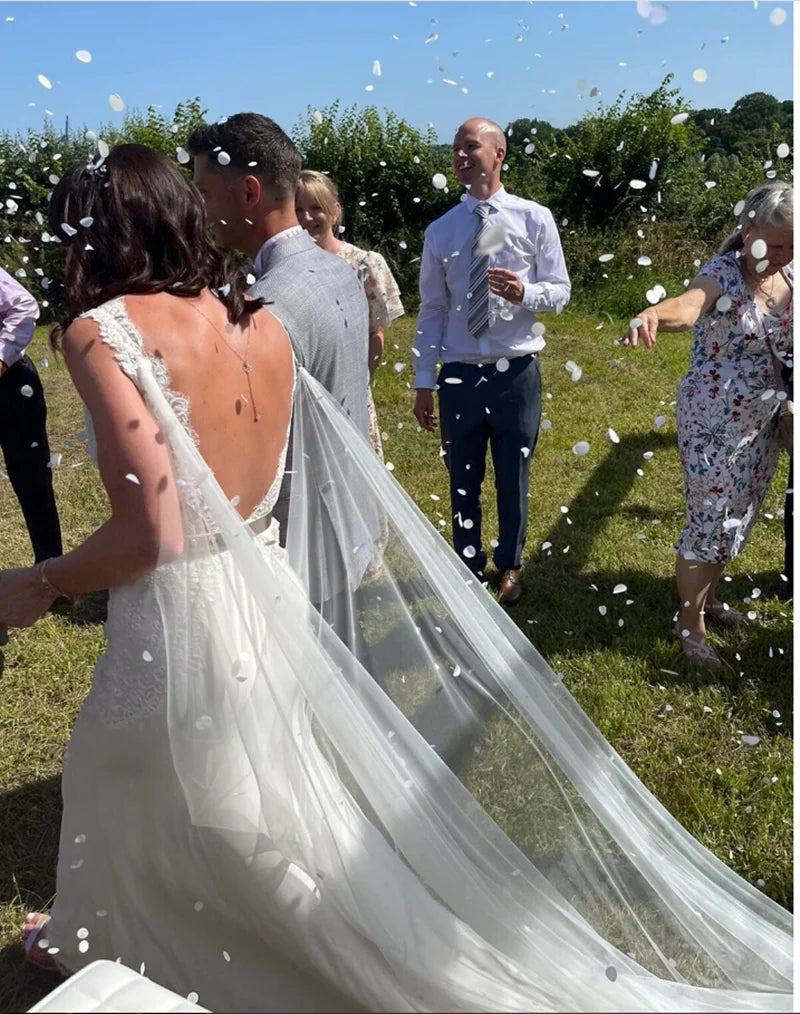 The Amélie Draped Bridal Cape Veil
