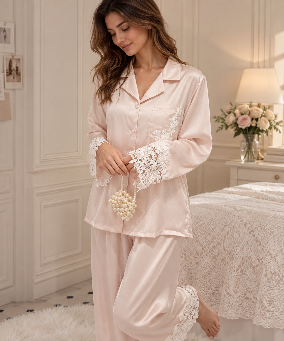 Satin Bridal Pajama Set